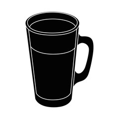 coffee mug icon over white background vector illustration