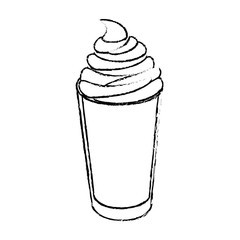 coffee drink icon over white background vector illustration