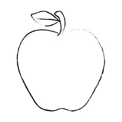 apple fruit icon over white background vector illustration