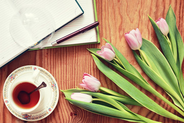 background flower paper wooden