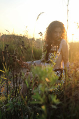 girl clothes amazon nature sunset
