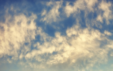 Obraz premium soft blue sky and sunset cloud