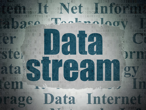Data concept: Data Stream on Digital Data Paper background
