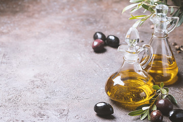 Olive oil and olive branch
