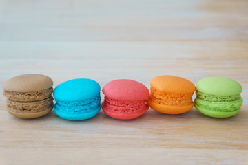 colorful macaroons  closeup