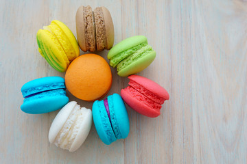 colorful macaroons  closeup