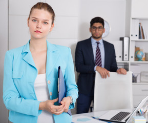 Businesswoman standing in office