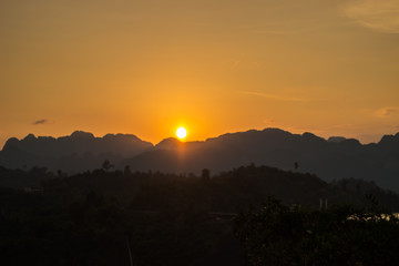 sunset in summer,Thailand