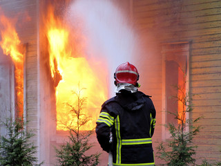Firefighter at Work