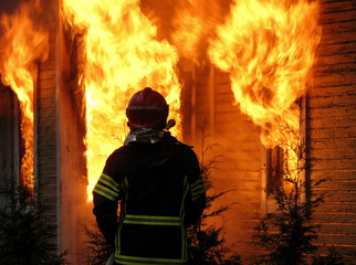 Firefighter at Work