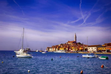 Foto op Plexiglas Rovinj, stad aan de Adriatische Zeekust in Istrië, Kroatië. © Nino Pavisic