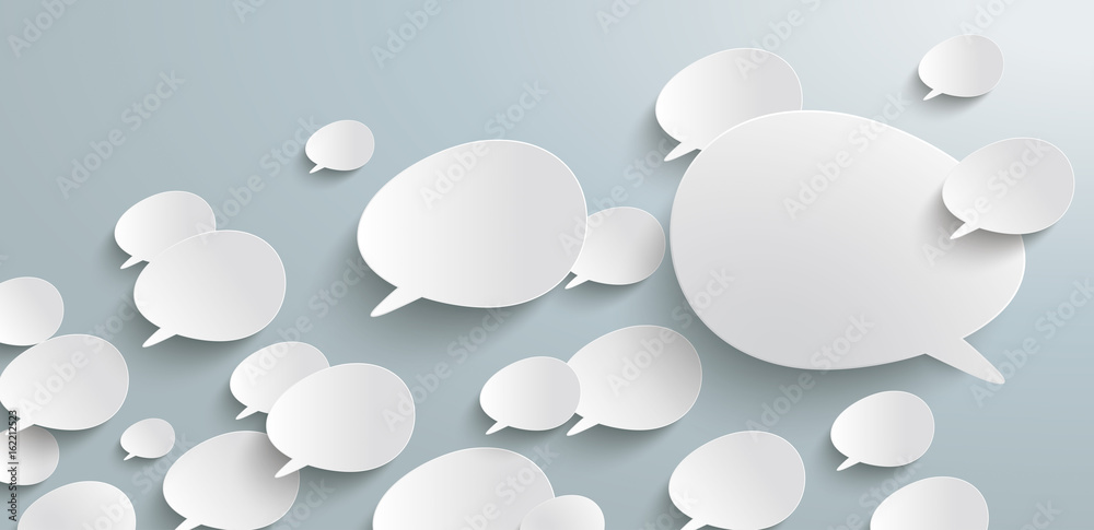 Canvas Prints bevel speech bubbles header infographic