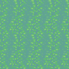 Background in small leaves. Deciduous seamless pattern for textile, fabric, cotton fabric, cover, wallpaper, seal, gift wrap, postcar