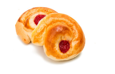 Baking with cherries isolated