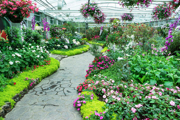 Indoor park in the Royal flora public garden in Chiangmai,Thailand
