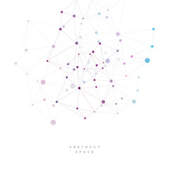 Vector molecular connection. Technology abstract connection