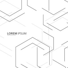 Abstract design for registration scientific works chemistry, biology, biochemistry, cosmetology