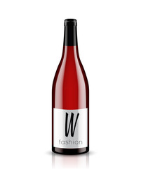 Mockup wine bottle. vector design.