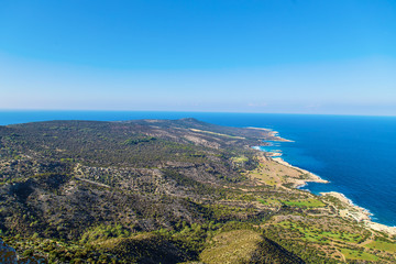 Fototapeta na wymiar Cyprus Akamas Peninsula National Park mountain's top