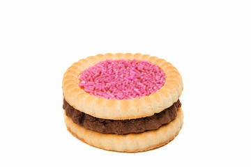 Biscuits with jelly isolated