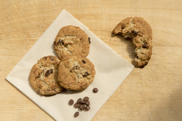 Chocolate chip cookies with chocolate pieces