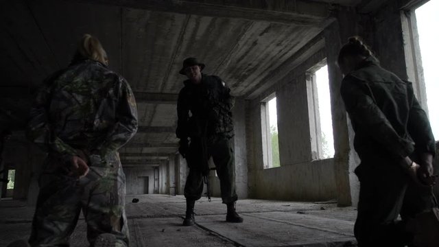 Hostage in an abandoned building