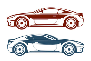 Racing car, vehicle, auto vector illustration