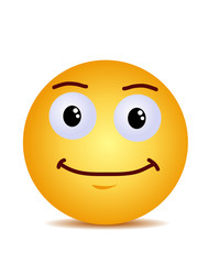 Modern yellow laughing happy smile