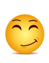 Modern yellow laughing happy smile