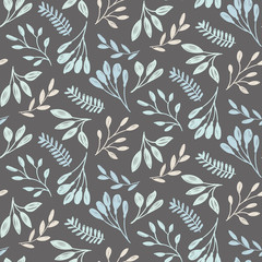 Leaf floral print. Natural vector seamless pattern. - 162227339