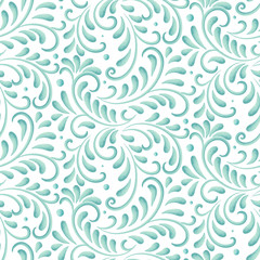 Vector ornament seamless pattern. Floral ornate print - 162227371