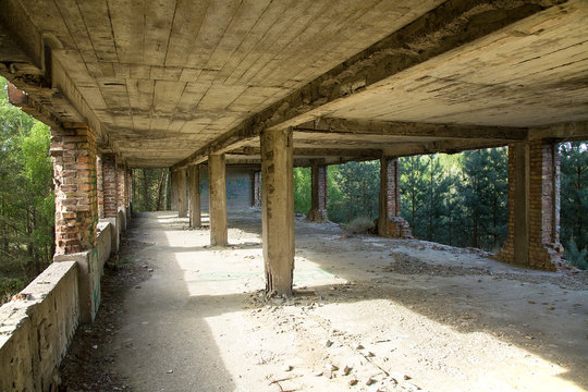 ruins in prora at baltic sea from nazi past