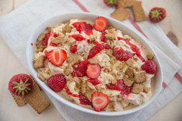 Erdbeer Käsekuchen Eiscreme 