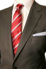 close up of man in a suit with tie and handkerchief
