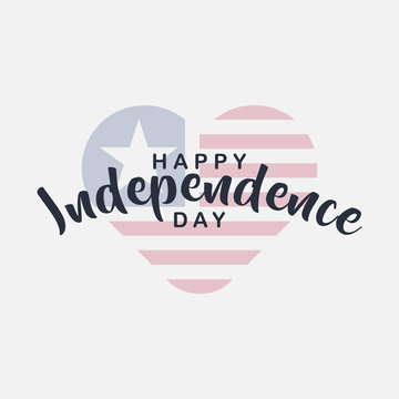 creative happy independence day lettering