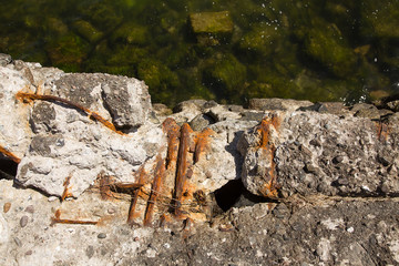 ruins in prora at baltic sea from nazi past