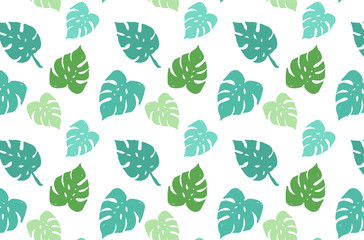 Summer, Tropical Paradise, beach, background with palm leaves