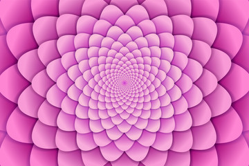 Abstract background. Pink spiral flower pattern. Abstract Lotus Flower. Esoteric Mandala Symbol.