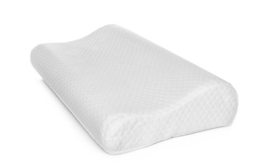Orthopedic pillow on white background. Physiotherapy concept