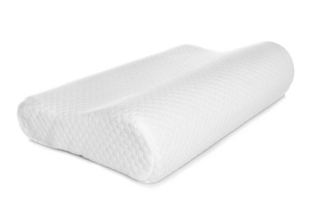 Orthopedic pillow on white background. Physiotherapy concept