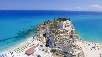 Tropea, Italy. Aerial view of Santa Maria dell'Isola Monastery