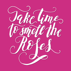 Vector lettering summer card. Handdrawn positive unique calligraphy.