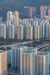 Obraz premium High rise residential buildings in Hong Kong city