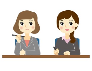 Obraz premium セミナーを受講する女性