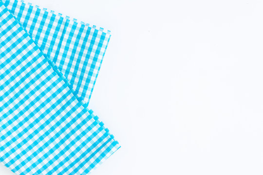 Turquoise, Blue Cloth, Kitchen Towel With Checkered Pattern, Iso