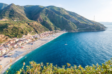 Beautiful coastline of Scilla, Calabria - obrazy, fototapety, plakaty