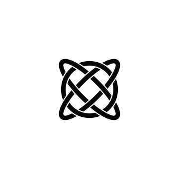 overlapping line floral shape - celtic theme sign