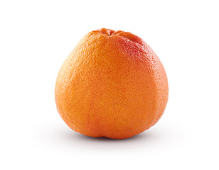 Ripe red grapefruit isolated on white background