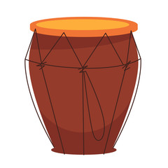 National African tom-tom drum made of wood illustration