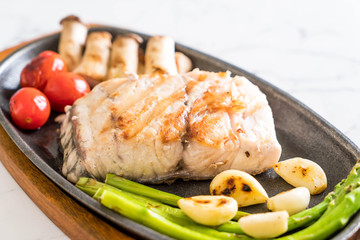 grilled snapper fish steak